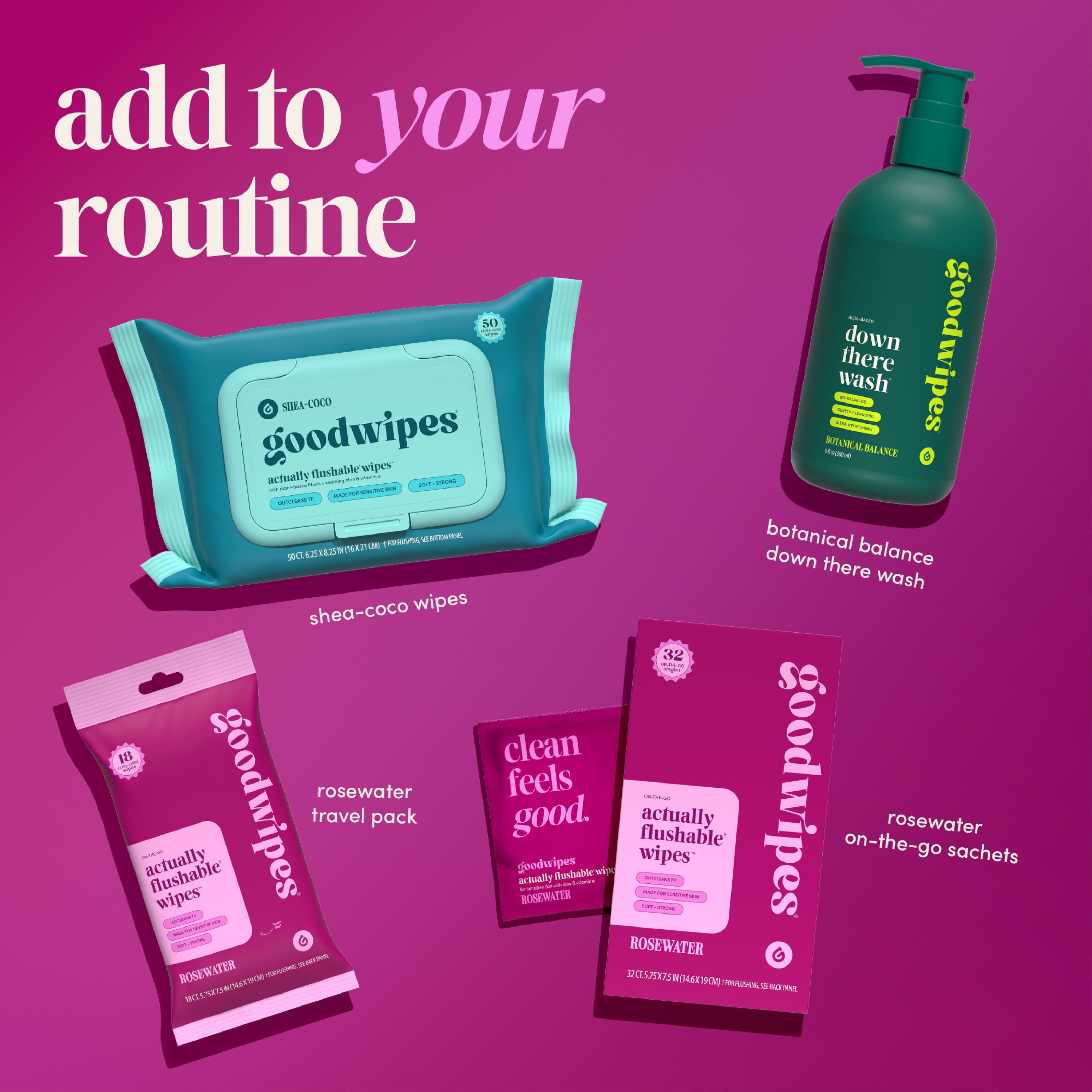 Rosewater goodwipes Singles