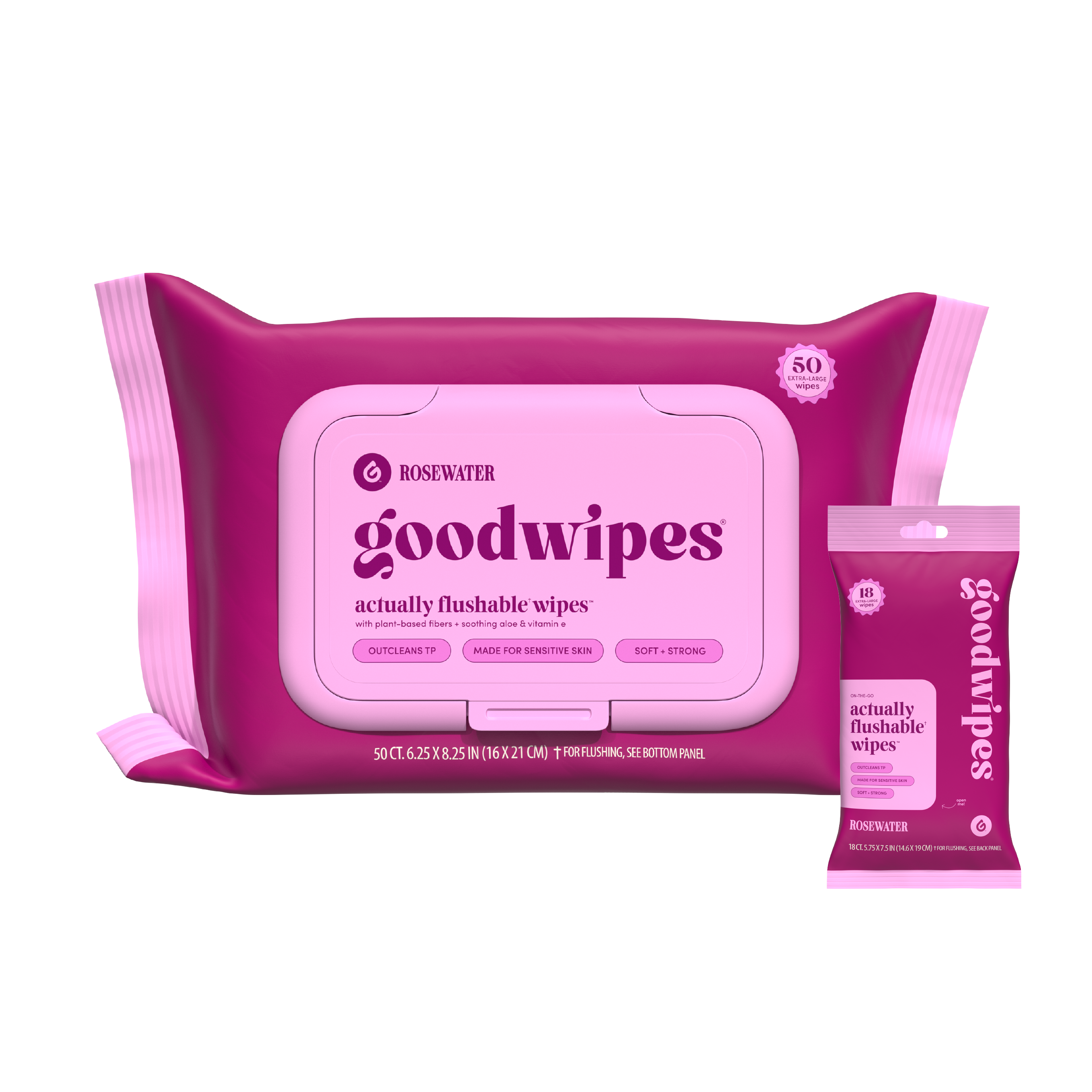 Rosewater goodwipes