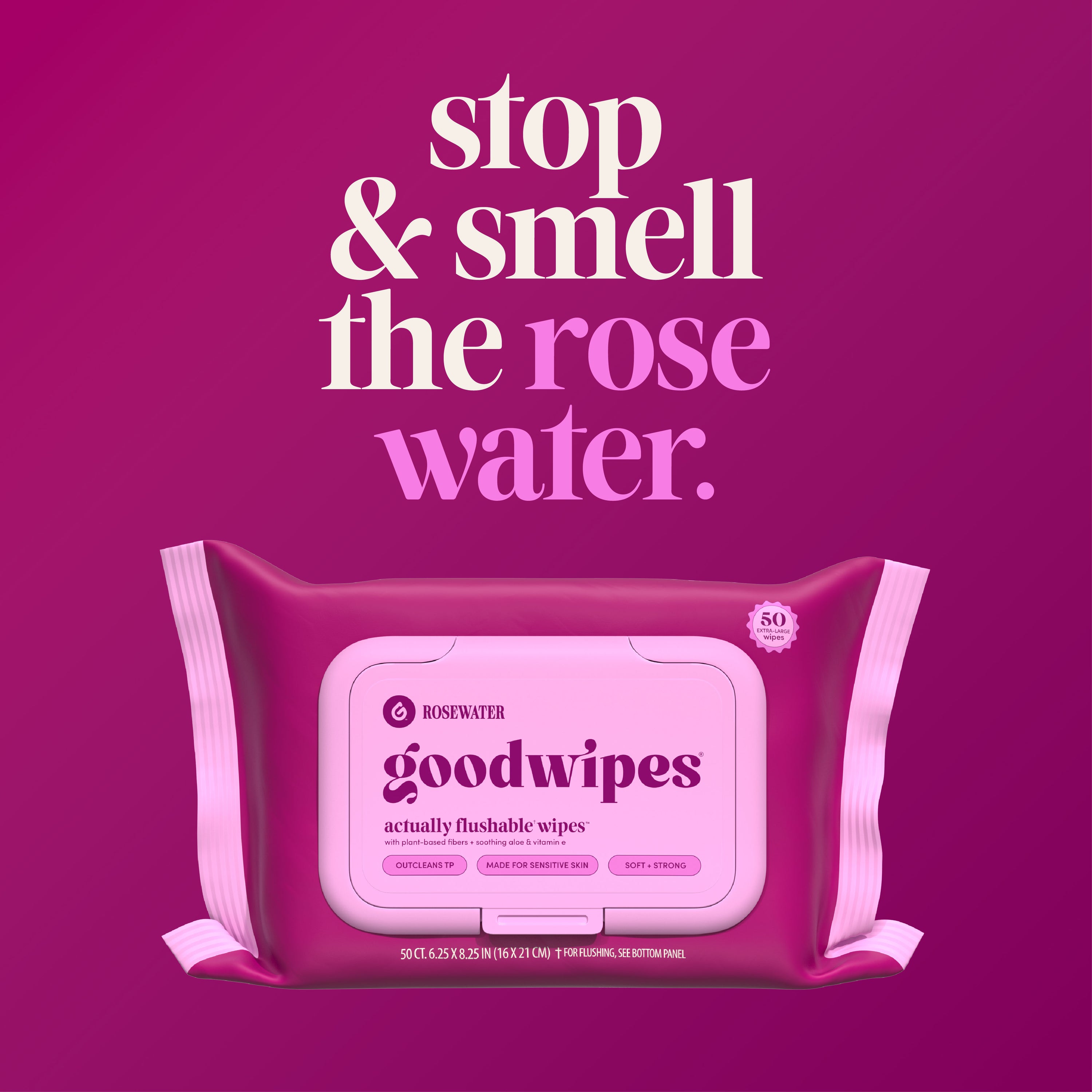 Rosewater goodwipes