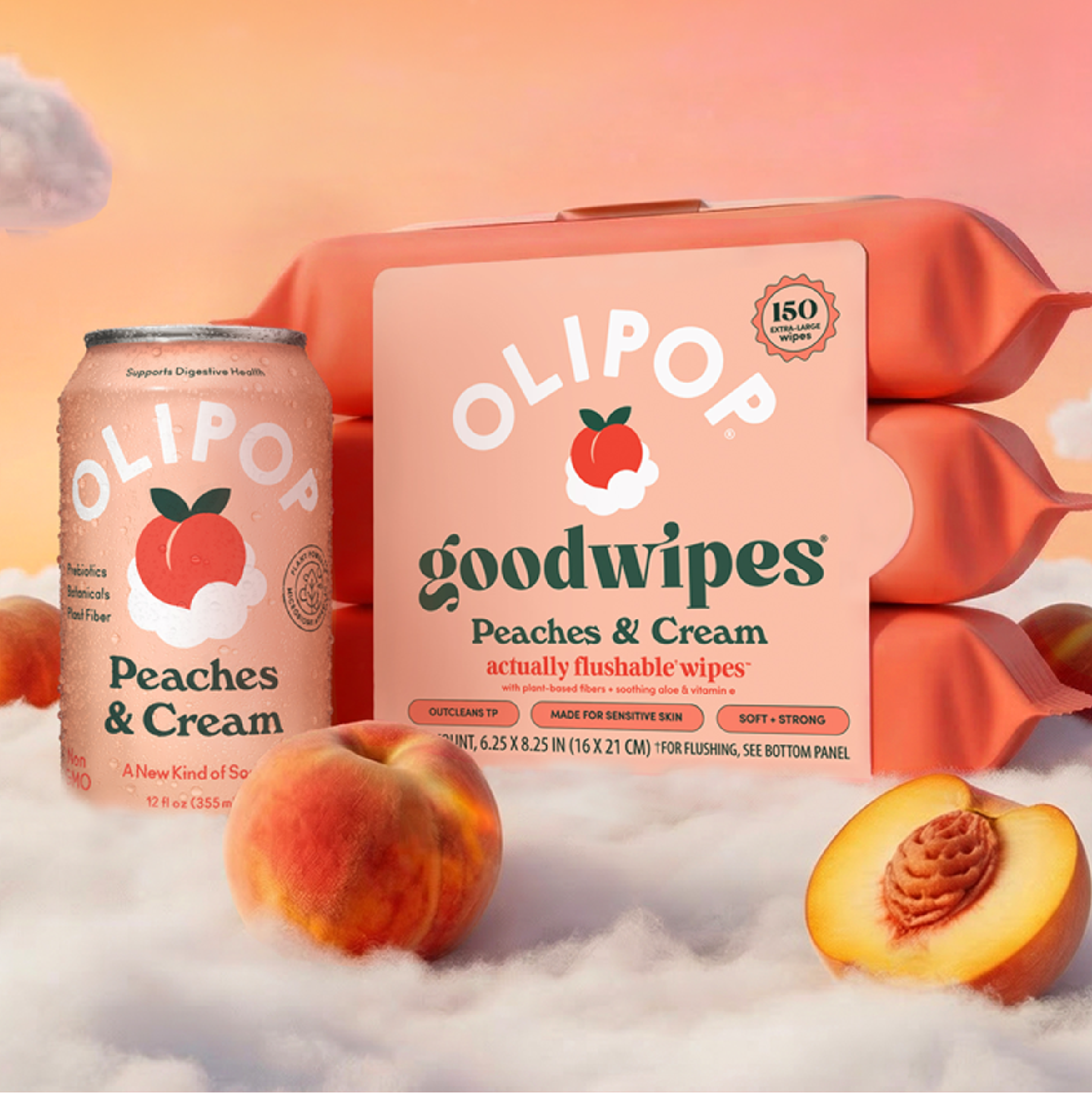 ▶︎import/cream peachさま激レアノベルティoppテープ peaches & cream goodwipes